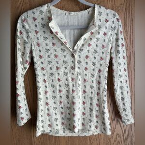 Doen Floral Print Cream Top